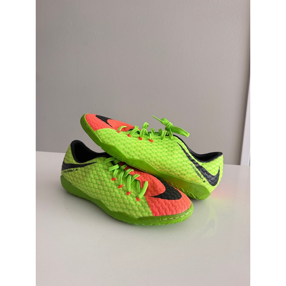 Nike HypervenomX Finale IC Indoor Soccer Shoes Mens 9 Orange Green 852563-308